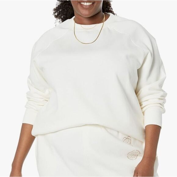 Amazon Essentials 6X Sweatshirt Women’s Plus Size Cream White NWT 6XL - Picture 1 of 5